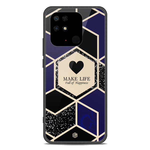 Happiness Series Soft Phone Case - Premium Glass Case - Design 1 - Xiaomi Redmi 10C