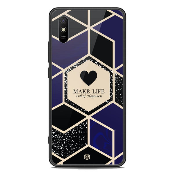Happiness Series Soft Phone Case - Premium Glass Case - Design 1 - Xiaomi Redmi 9A