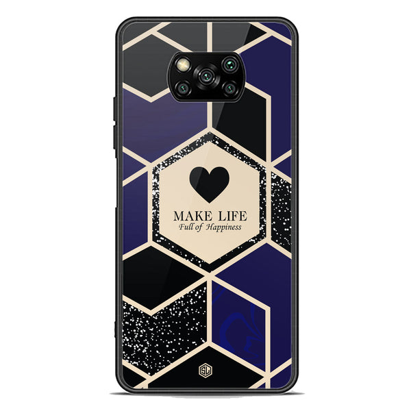 Happiness Series Soft Phone Case - Premium Glass Case - Design 1 - Xiaomi Poco X3