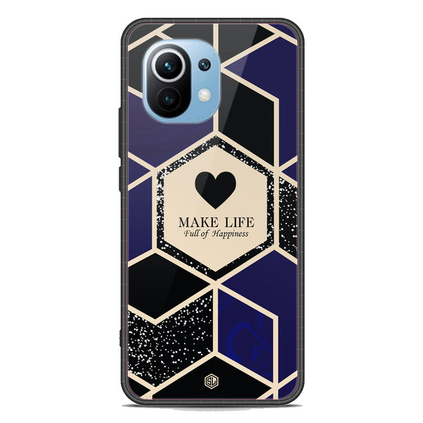 Happiness Series Soft Phone Case - Premium Glass Case - Design 1 - Xiaomi Mi 11