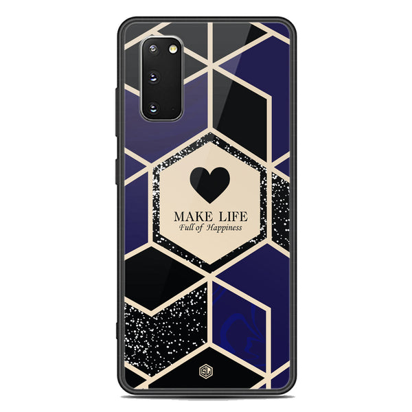 Happiness Series Soft Phone Case - Premium Glass Case - Design 1 - Samsung Galaxy S20 Plus