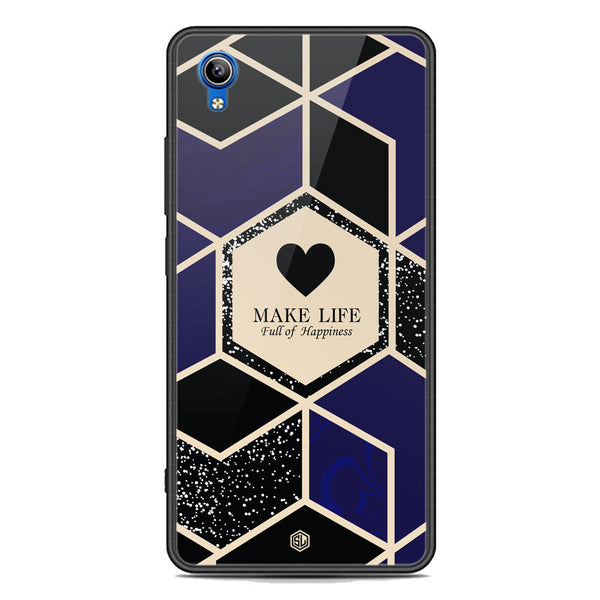 Happiness Series Soft Phone Case - Premium Glass Case - Design 1 - Vivo Y91C