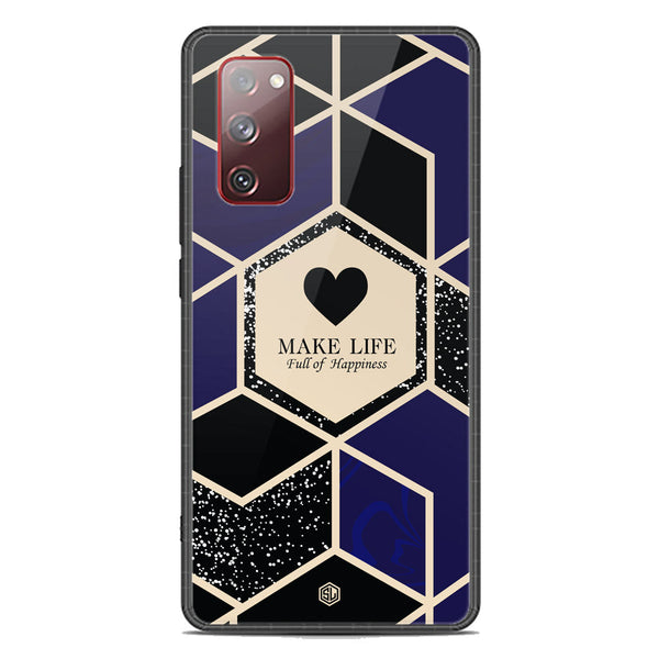 Happiness Series Soft Phone Case - Premium Glass Case - Design 1 - Samsung Galaxy S20 FE