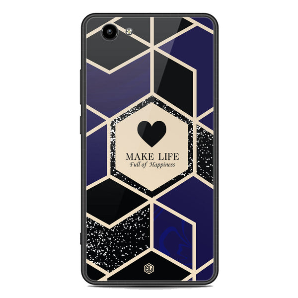 Happiness Series Soft Phone Case - Premium Glass Case - Design 1 - Vivo Y71