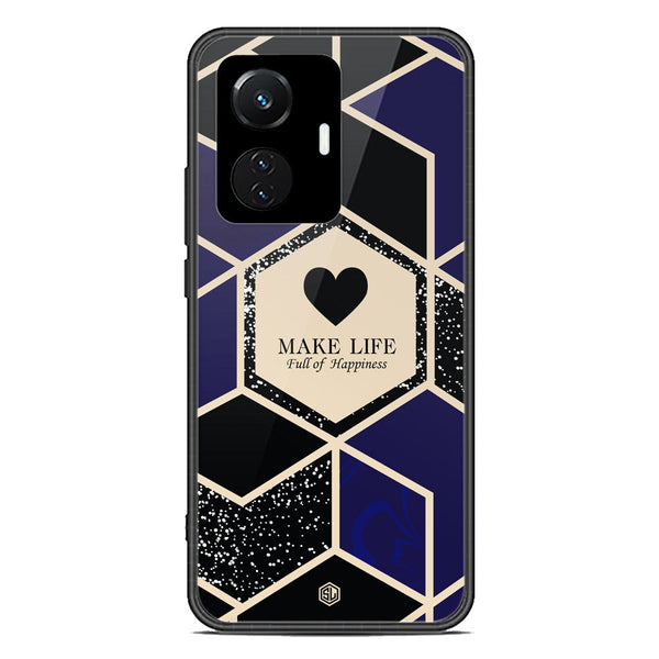 Happiness Series Soft Phone Case - Premium Glass Case - Design 1 - Vivo Y55 4G