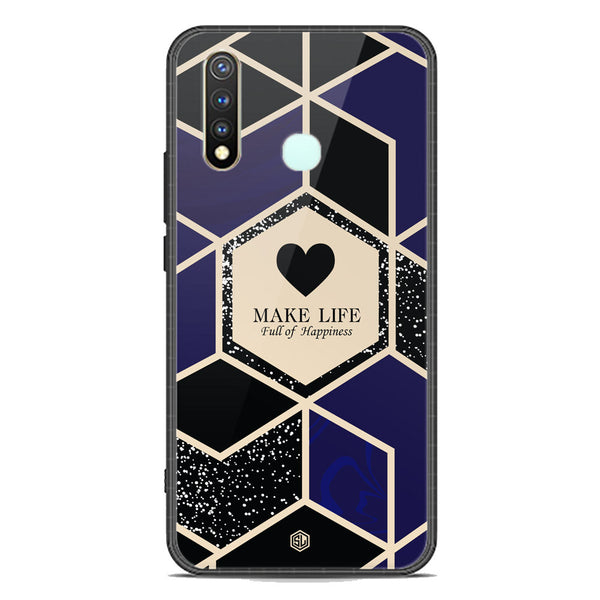 Happiness Series Soft Phone Case - Premium Glass Case - Design 1 - Vivo Y19