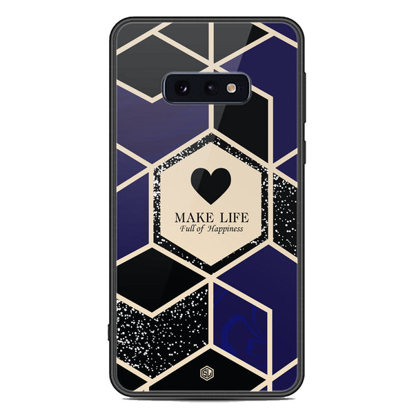 Happiness Series Soft Phone Case - Premium Glass Case - Design 1 - Samsung Galaxy S10e