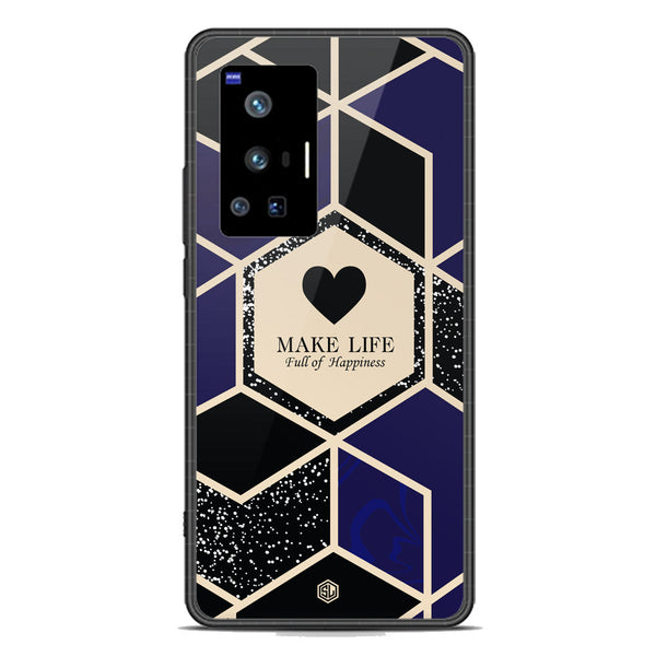 Happiness Series Soft Phone Case - Premium Glass Case - Design 1 - Vivo X70 Pro