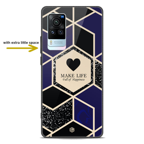 Happiness Series Soft Phone Case - Premium Glass Case - Design 1 - Vivo X60 Pro
