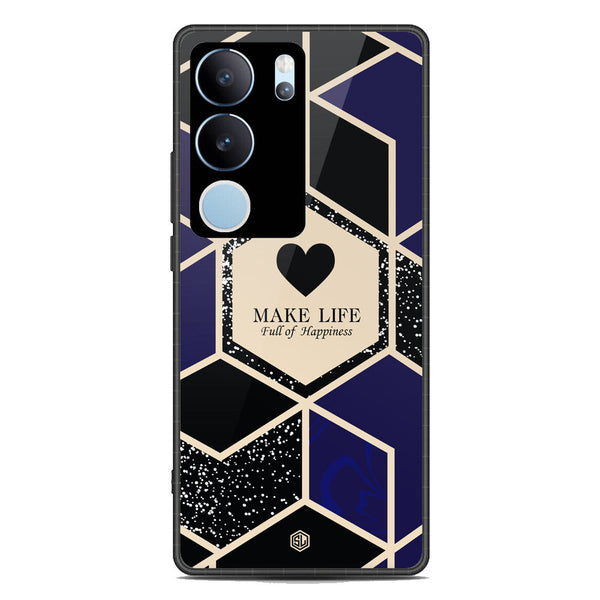 Happiness Series Soft Phone Case - Premium Glass Case - Design 1 - Vivo V29 Pro