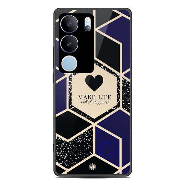 Happiness Series Soft Phone Case - Premium Glass Case - Design 1 - Vivo V29