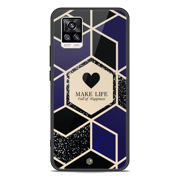 Happiness Series Soft Phone Case - Premium Glass Case - Design 1 - Vivo V20