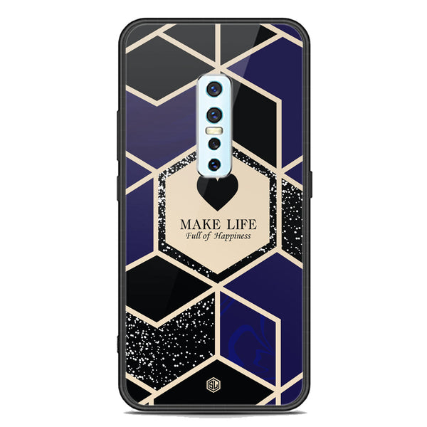Happiness Series Soft Phone Case - Premium Glass Case - Design 1 - Vivo V17 Pro