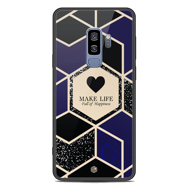 Happiness Series Soft Phone Case - Premium Glass Case - Design 1 - Samsung Galaxy S9 Plus