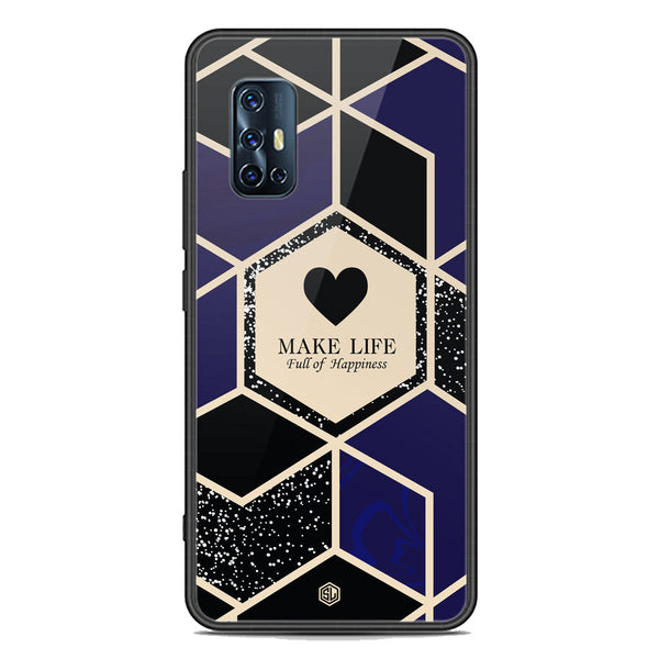 Happiness Series Soft Phone Case - Premium Glass Case - Design 1 - Vivo V17