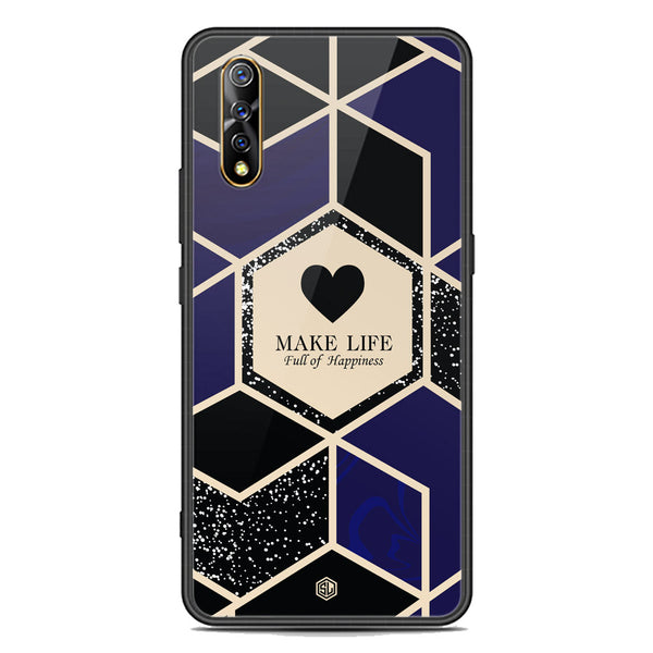 Happiness Series Soft Phone Case - Premium Glass Case - Design 1 - Vivo S1