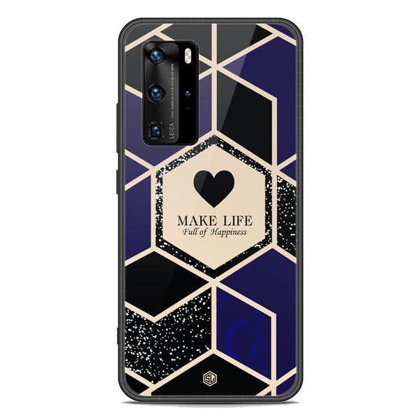 Happiness Series Soft Phone Case - Premium Glass Case - Design 1 - Huawei P40 Pro