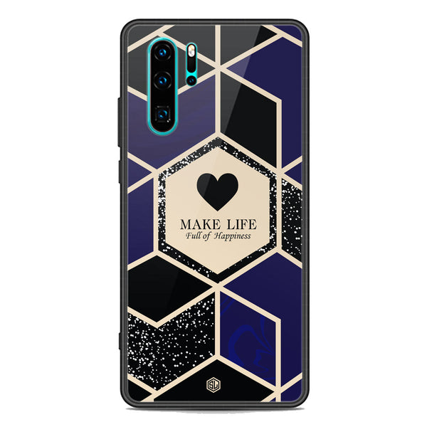 Happiness Series Soft Phone Case - Premium Glass Case - Design 1 - Huawei P30 Pro