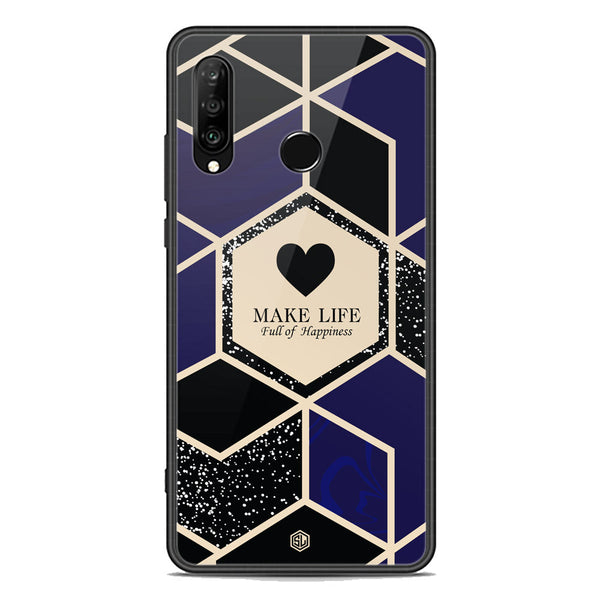 Happiness Series Soft Phone Case - Premium Glass Case - Design 1 - Huawei Nova 4e