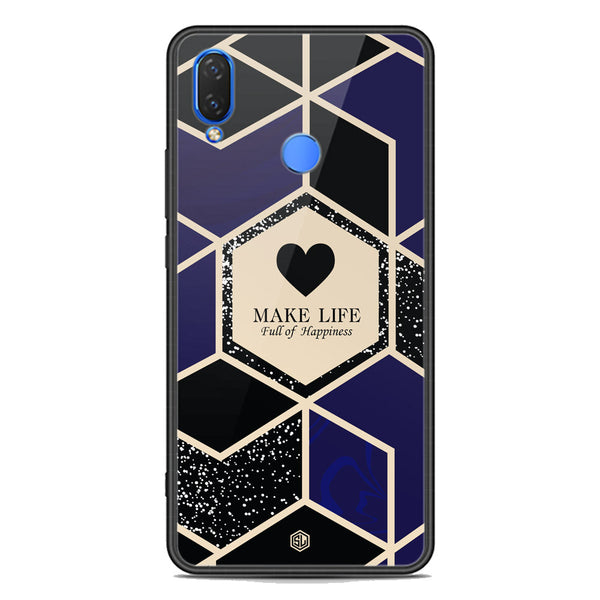 Happiness Series Soft Phone Case - Premium Glass Case - Design 1 - Huawei Nova 3