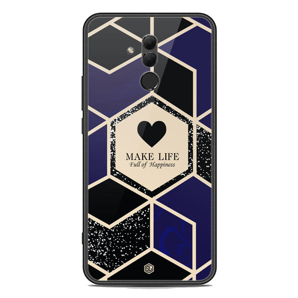 Happiness Series Soft Phone Case - Premium Glass Case - Design 1 - Huawei Mate 20 Lite