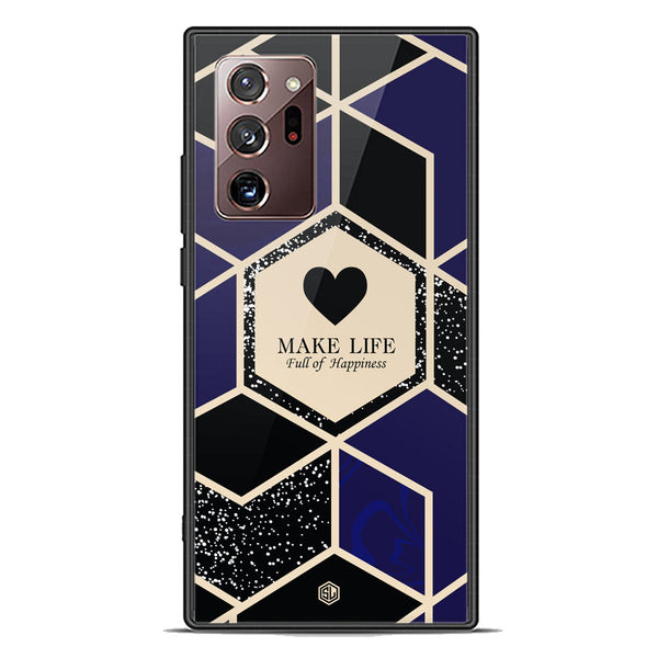 Happiness Series Soft Phone Case - Premium Glass Case - Design 1 - Samsung Galaxy Note 20 Ultra