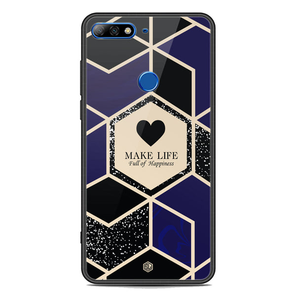 Happiness Series Soft Phone Case - Premium Glass Case - Design 1 - Huawei Honor 7C