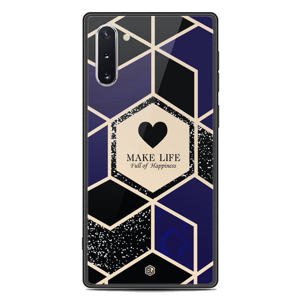 Happiness Series Soft Phone Case - Premium Glass Case - Design 1 - Samsung Galaxy Note 10