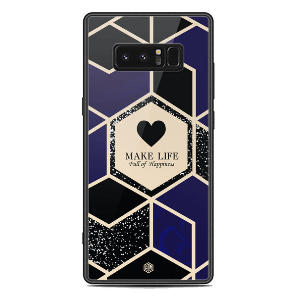 Happiness Series Soft Phone Case - Premium Glass Case - Design 1 - Samsung Galaxy Note 8