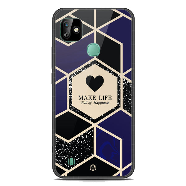 Happiness Series Soft Phone Case - Premium Glass Case - Design 1 - Infinix Smart HD 2021