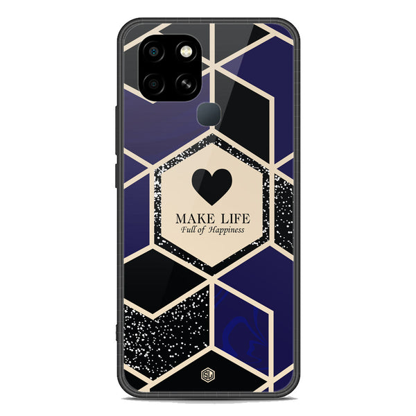 Happiness Series Soft Phone Case - Premium Glass Case - Design 1 - Infinix Smart 6