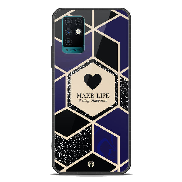 Happiness Series Soft Phone Case - Premium Glass Case - Design 1 - Infinix Note 10