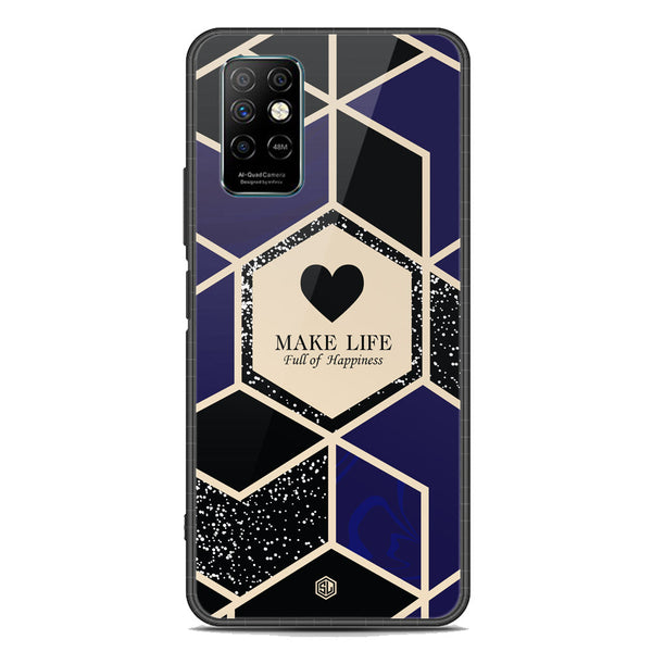 Happiness Series Soft Phone Case - Premium Glass Case - Design 1 - Infinix Note 8i