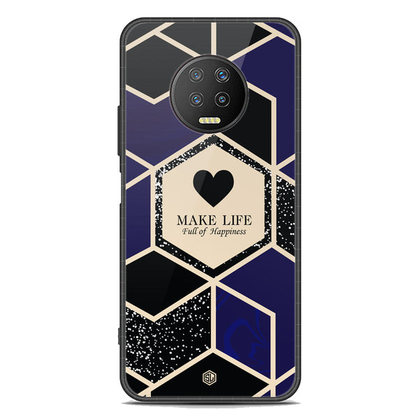 Happiness Series Soft Phone Case - Premium Glass Case - Design 1 - Infinix Note 7