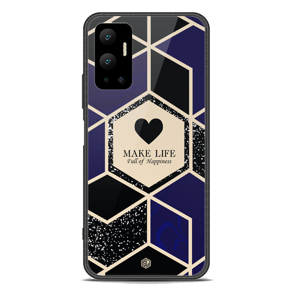 Happiness Series Soft Phone Case - Premium Glass Case - Design 1 - Infinix Hot 12