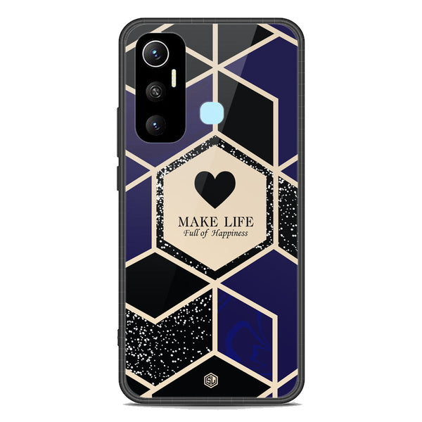 Happiness Series Soft Phone Case - Premium Glass Case - Design 1 - Infinix Hot 11
