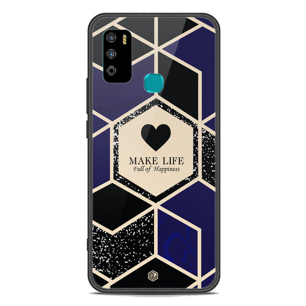 Happiness Series Soft Phone Case - Premium Glass Case - Design 1 - Infinix Hot 9 Play