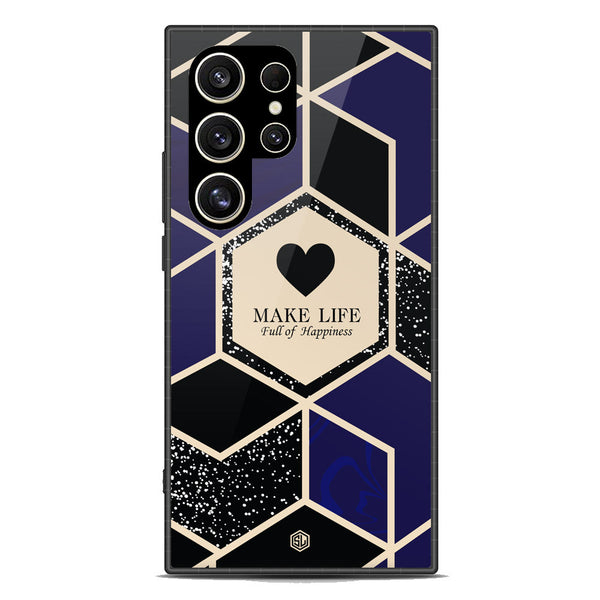Happiness Series Soft Phone Case - Premium Glass Case - Design 1 - Samsung Galaxy S24 Ultra