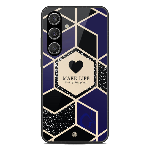 Happiness Series Soft Phone Case - Premium Glass Case - Design 1 - Samsung Galaxy S24 Plus
