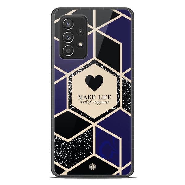 Happiness Series Soft Phone Case - Premium Glass Case - Design 1 - Samsung Galaxy A52