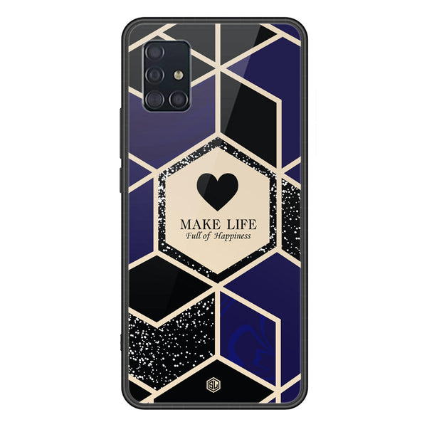 Happiness Series Soft Phone Case - Premium Glass Case - Design 1 - Samsung Galaxy A51