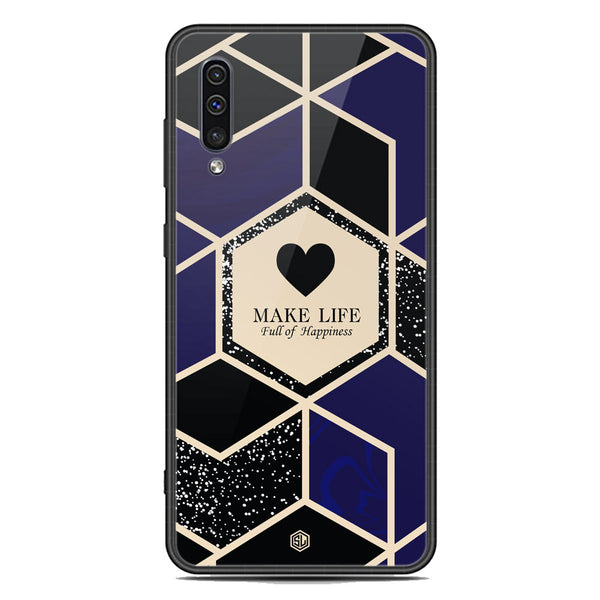 Happiness Series Soft Phone Case - Premium Glass Case - Design 1 - Samsung Galaxy A50