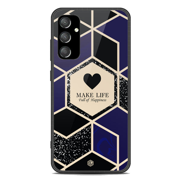 Happiness Series Soft Phone Case - Premium Glass Case - Design 1 - Samsung Galaxy A24 4G