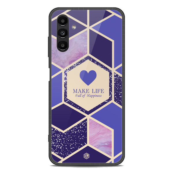 Happiness Series Soft Phone Case - Premium Glass Case - Design 2 - Samsung Galaxy A13 5G