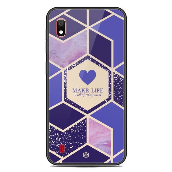 Happiness Series Soft Phone Case - Premium Glass Case - Design 2 - Samsung Galaxy A10