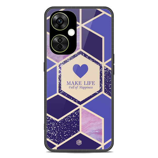 Happiness Series Soft Phone Case - Premium Glass Case - Design 2 - OnePlus Nord CE 3 Lite