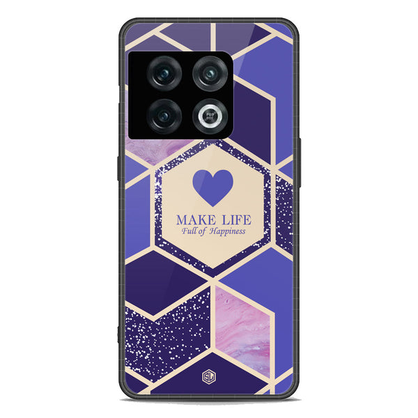 Happiness Series Soft Phone Case - Premium Glass Case - Design 2 - OnePlus 10 Pro