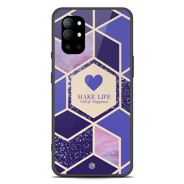 Happiness Series Soft Phone Case - Premium Glass Case - Design 2 - OnePlus 9R