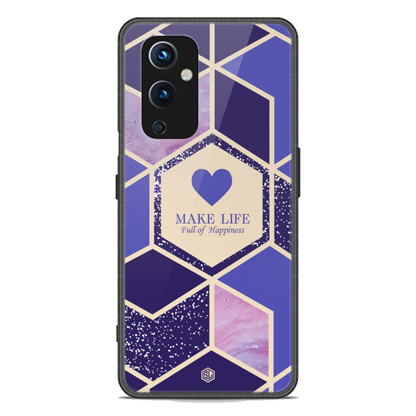 Happiness Series Soft Phone Case - Premium Glass Case - Design 2 - OnePlus 9