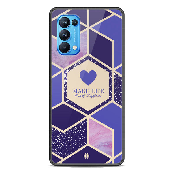 Happiness Series Soft Phone Case - Premium Glass Case - Design 2 - Oppo Reno 5 Pro 5G